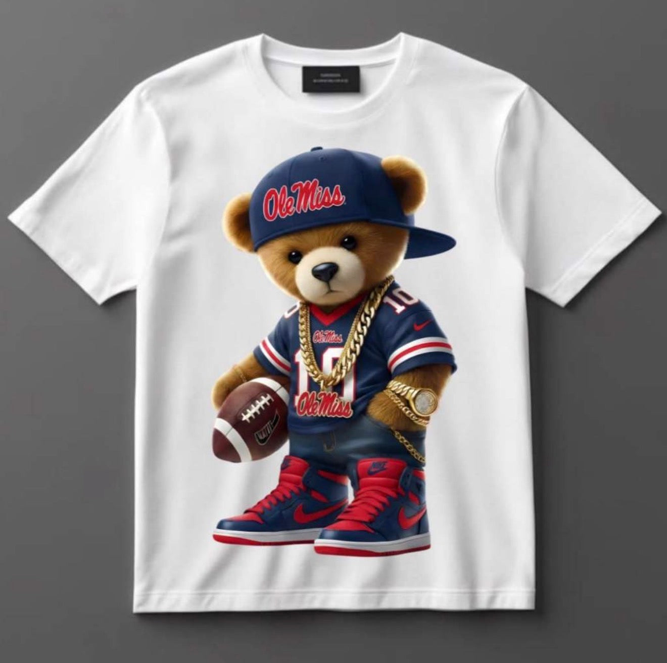 Blue & Red Football Graphic Tee