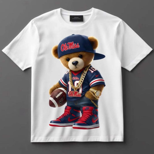 Blue & Red Football Graphic Tee