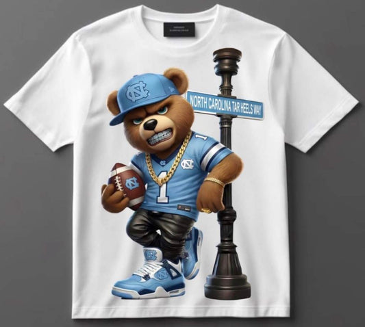 Light Blue Football Graphic Tee